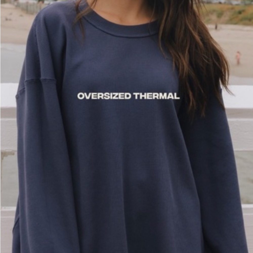 Daily Drills Navy Blue Oversized Sweatshirt